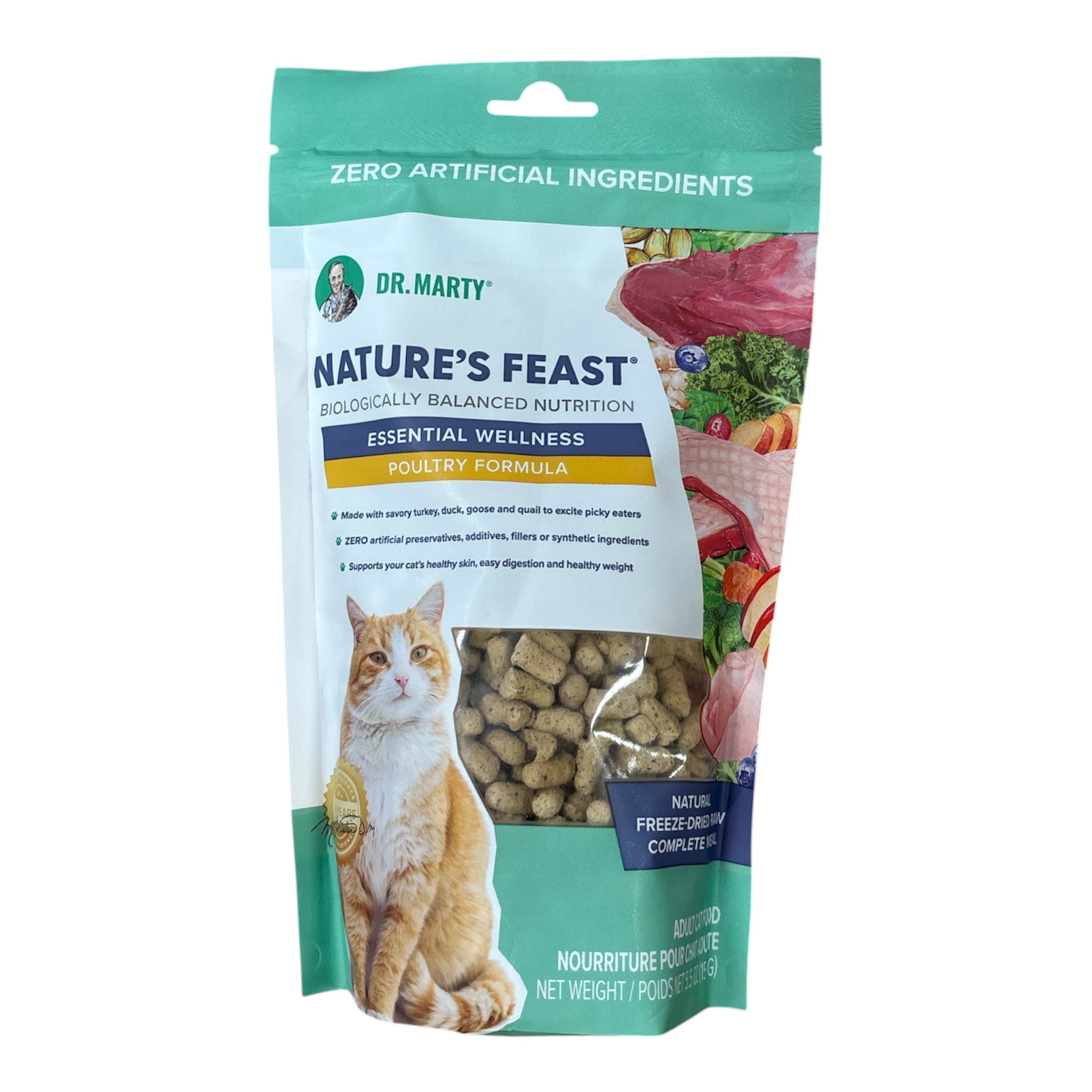 Dr. Marty Nature's Feast Essential Wellness Poultry Freeze-Dried Cat Food