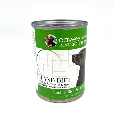dave's restricted bland diet lamb and rice canned dog food