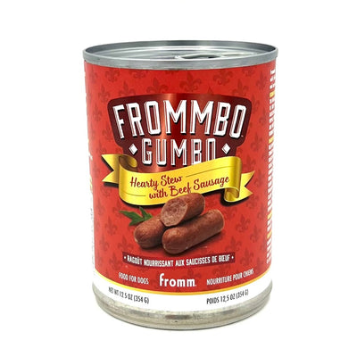 Frommbo Gumb beef sausage canned dog food