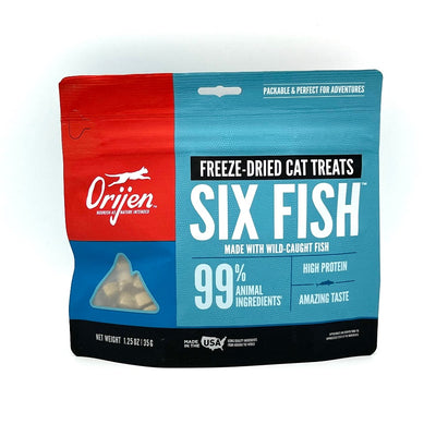 Orijen Six Fish cat treats bag