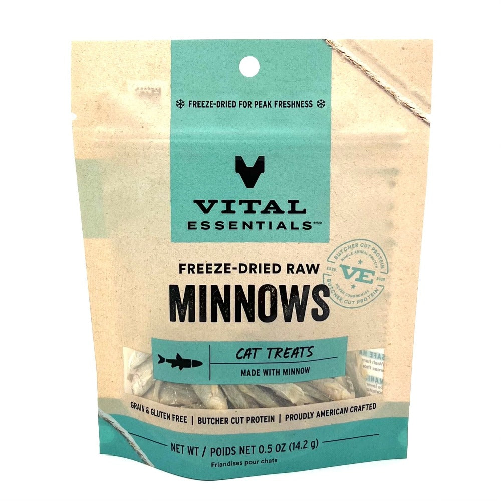 Vital Essentials Minnows Cat Treat .5 oz bag – The Dog's Meow