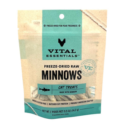 Vital Essentials Freeze Dried Minnows cat treats bag