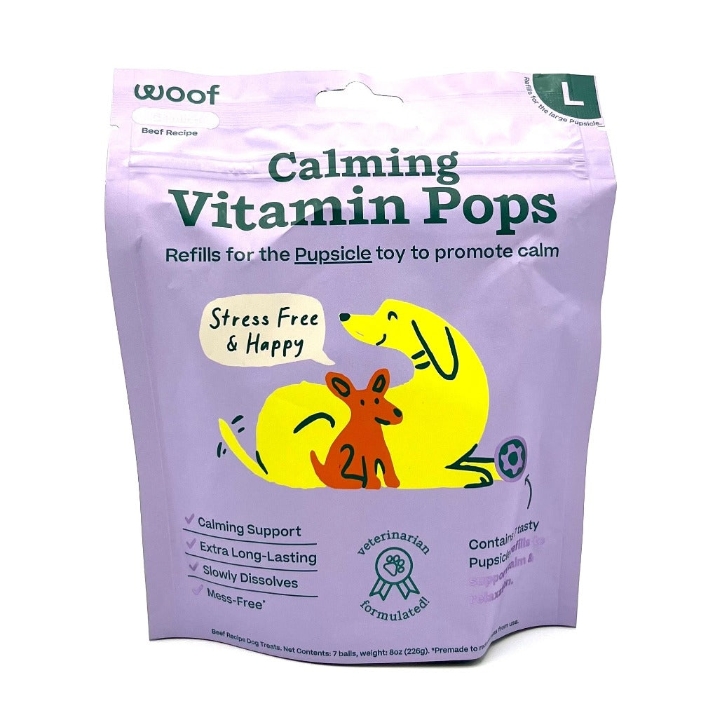 Woof Calming Vitain Pops Pupsicle Refills-Large – The Dog's Meow