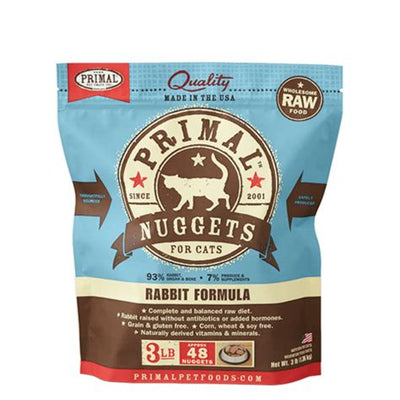 Primal rabbit nuggets for cats