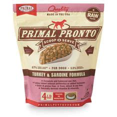 Primal Pronto turkey and sardine formula food for dogs