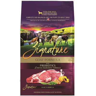 Zignature Goat Formula with probiotics dry dog food