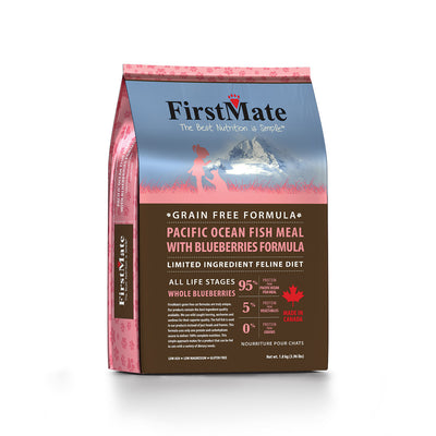 First Mate grain free, pacific ocean fish meal with blueberries formula dry dog food