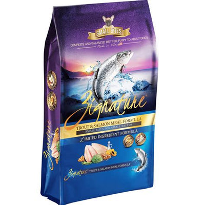 Zignature trout and salmon meal pet food