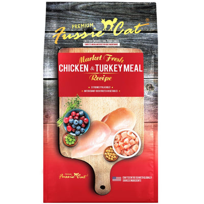 Fussy Cat chicken and turkey meal cat dry food bag