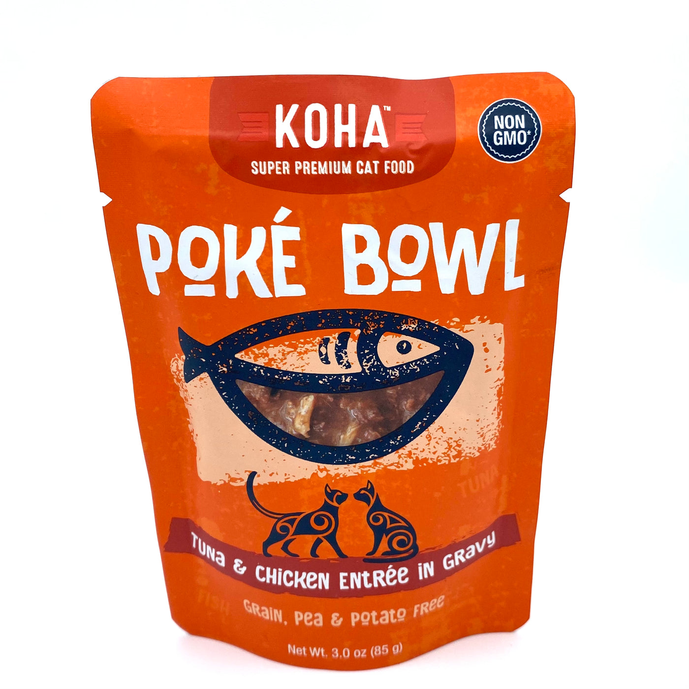 Koha Poké Bowl Tuna & Chicken Entrée in Gravy for Cats 3oz