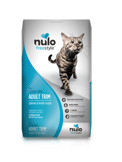 nulo salmon and lentils adult trim dry cat food