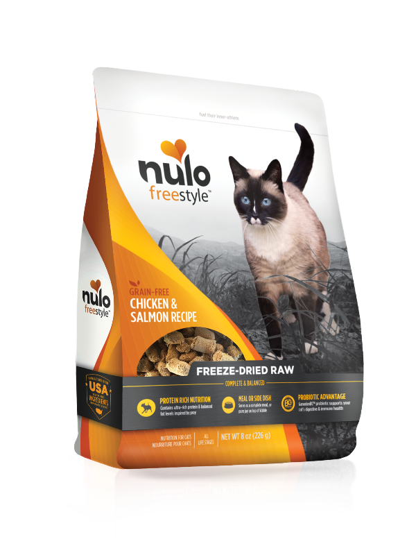 nulo freeze dried chicken and salmon cat food