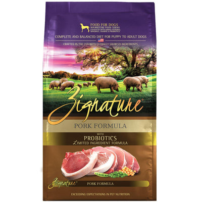 Zignature pork 25 pound bag of dry dog food
