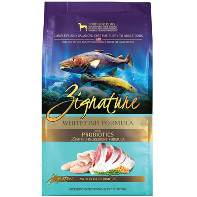 Zignature white fish 25 pound bag of dry dog food