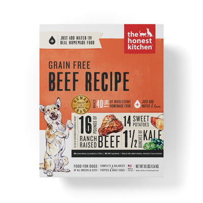 The honest kitchen grain free beef recipe dog food