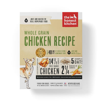 The honest kitchen whole grain chicken recipe dog food