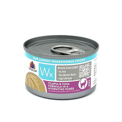 Tilapia and tuna formula in hydrating puree canned cat food