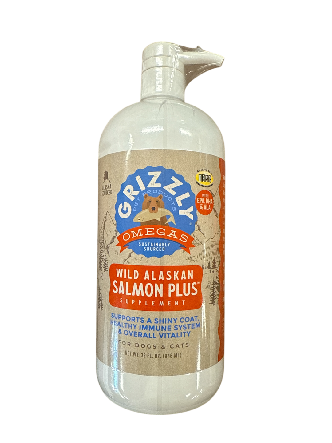 Grizzly 32oz Salmon Plus – The Dog's Meow