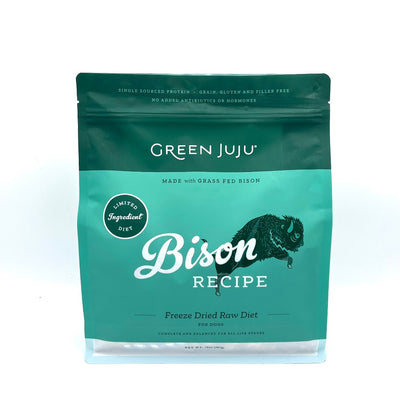 Green Juju Freeze Dried Dog Food Bison Recipe 14 oz bag