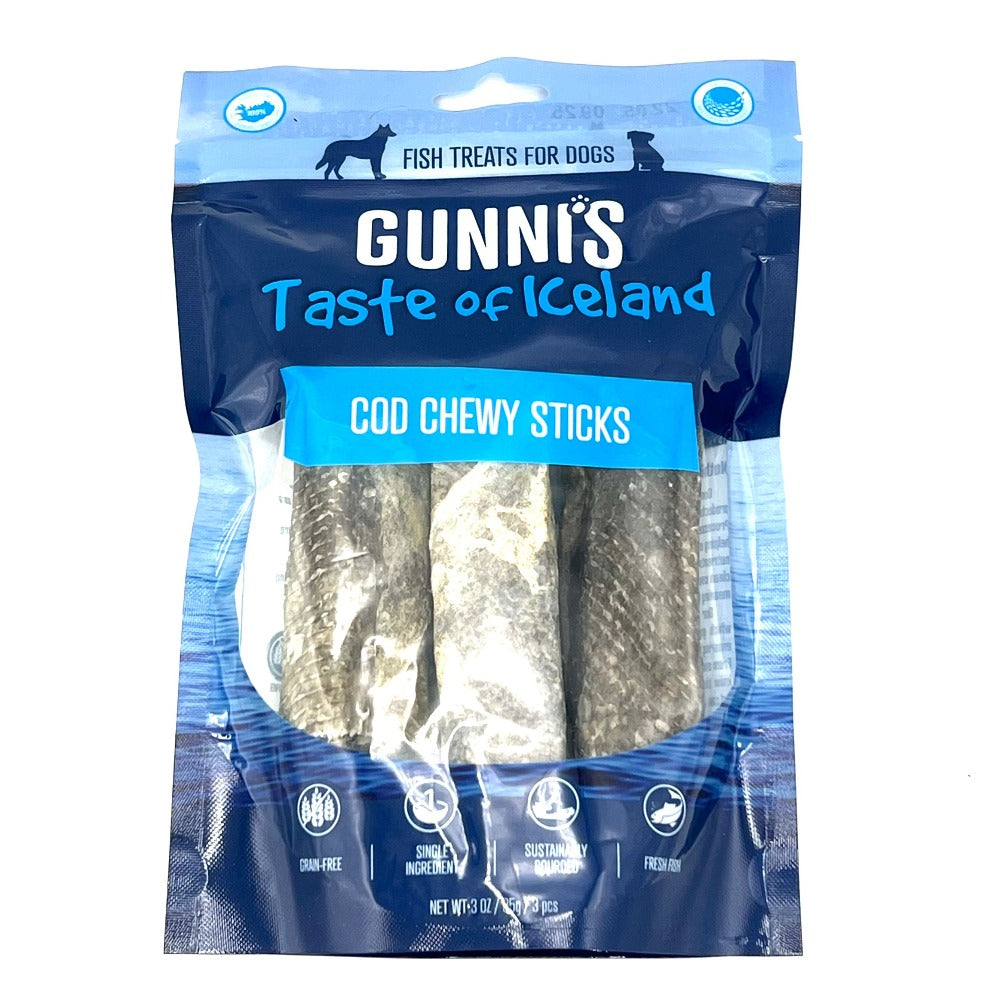 Gunni's cod chewy dog treats