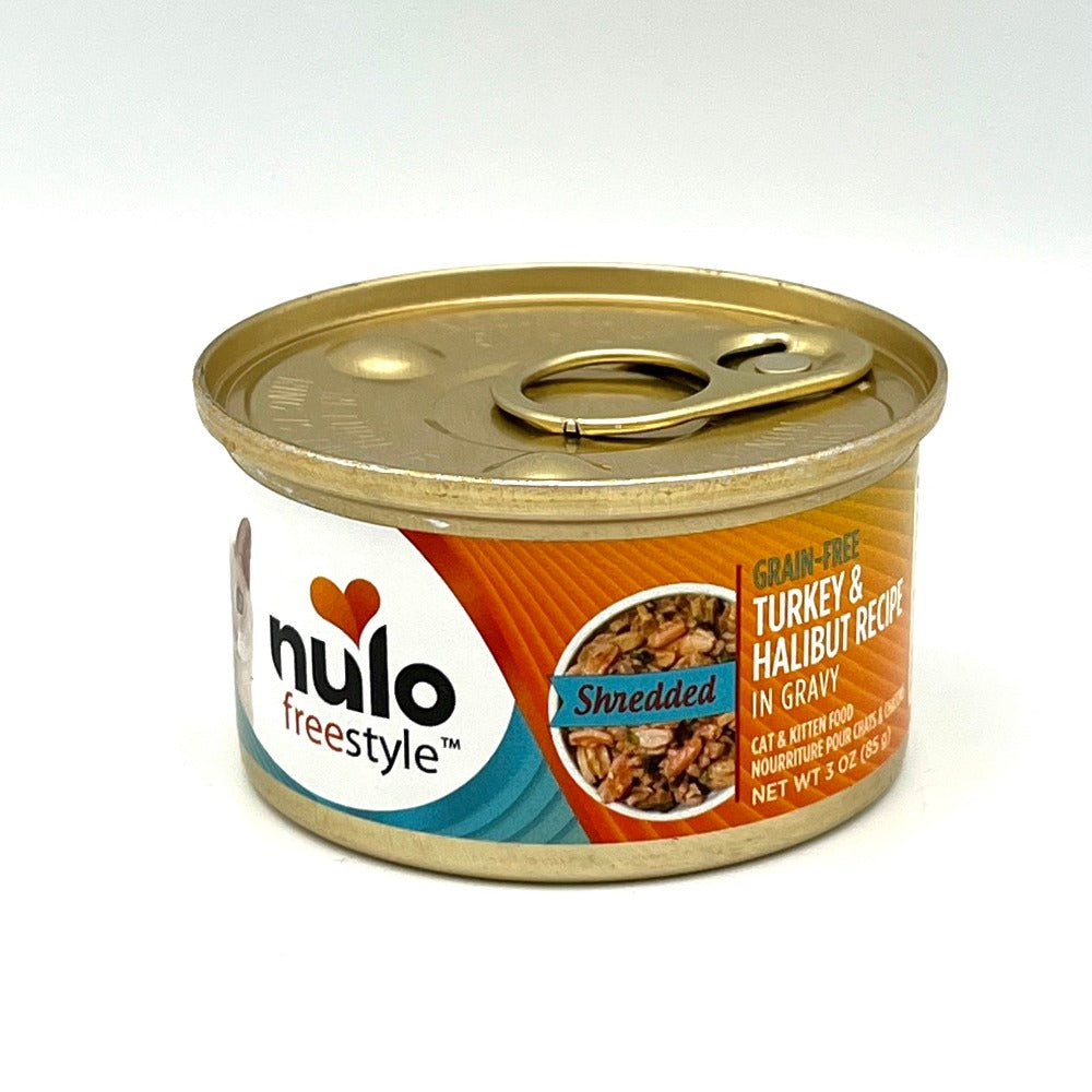 Nulo Freestyle Turkey Halibut Shred Canned Cat Food 3oz