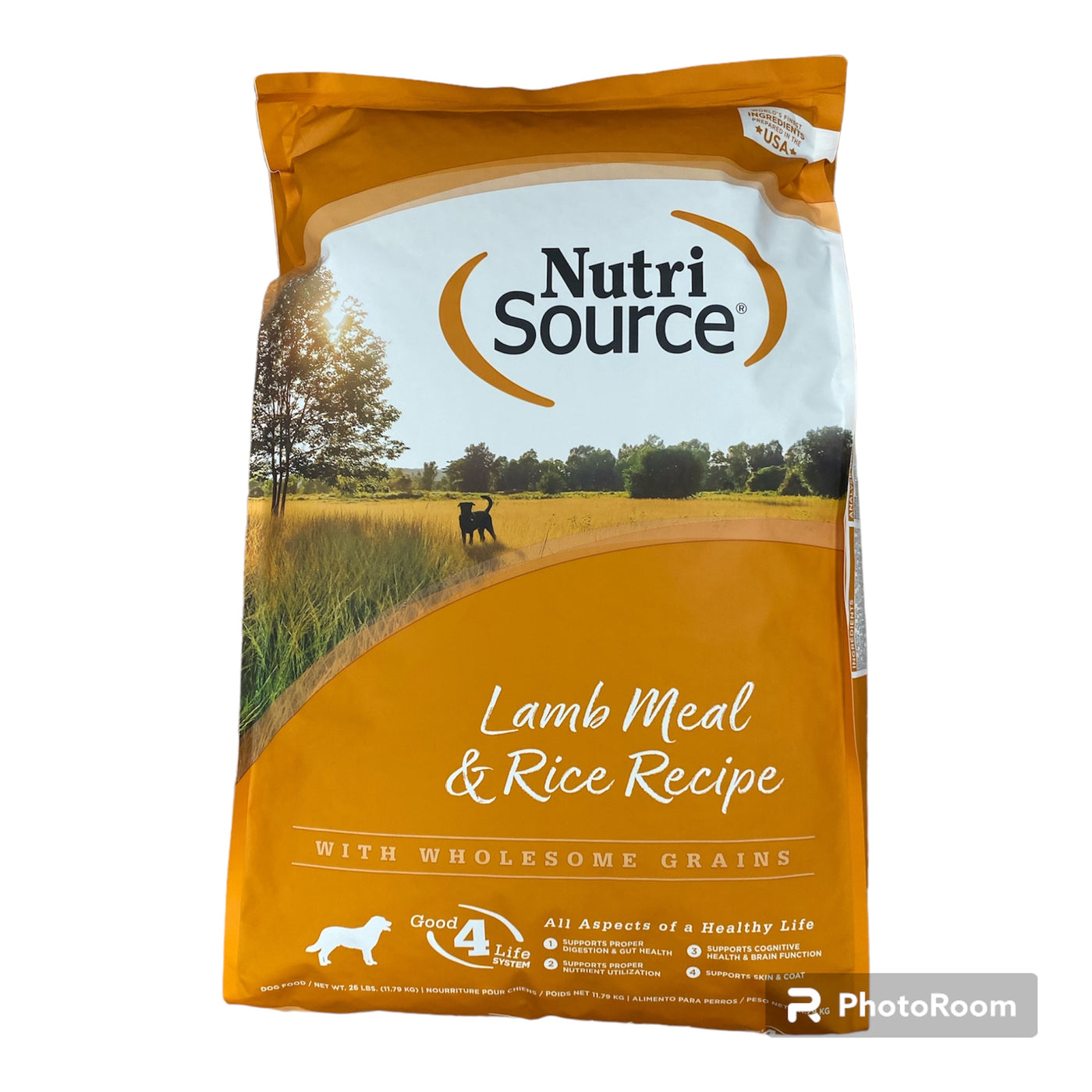 Lamb Meal and Rice recipe dog food bag