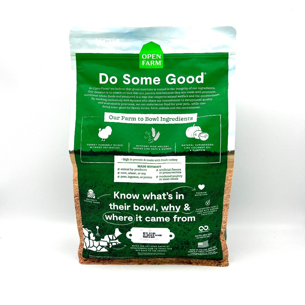 Open Farm Homestead Turkey & Ancient Grains Recipe Dry Dog Food 4lb