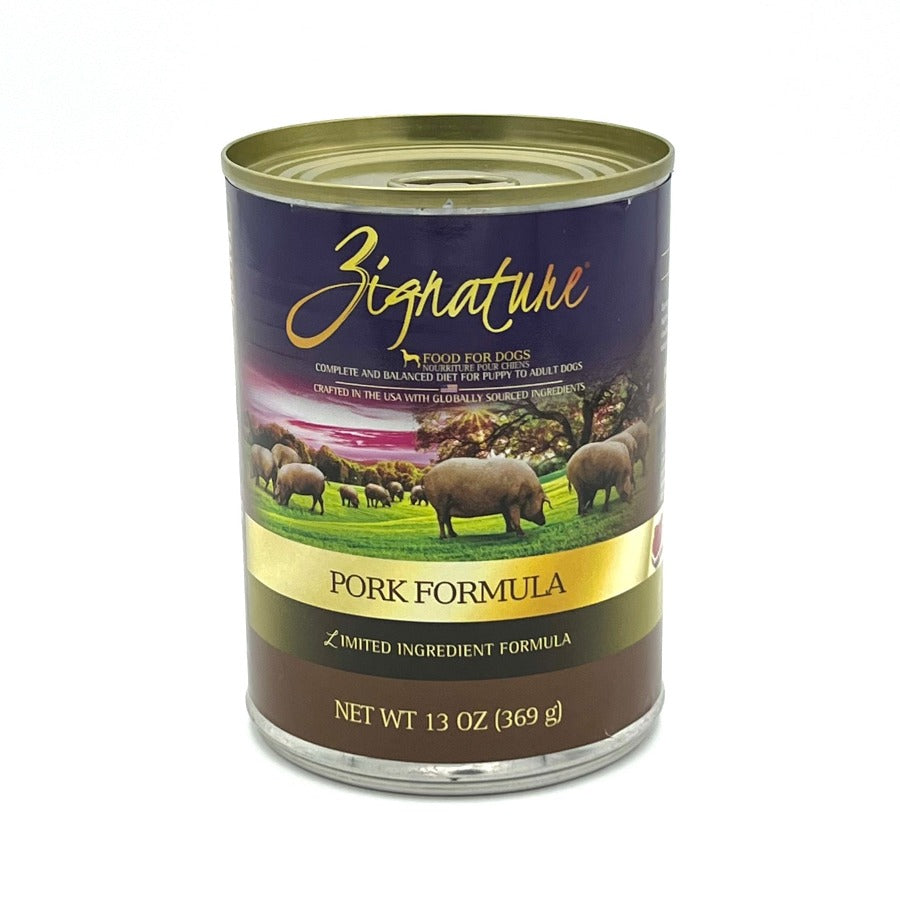 Zignature Pork Limited Ingredient Formula Grain-Free Canned Dog Food 13oz