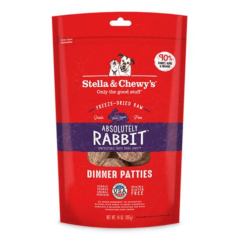 Stella & Chewy's Rabbit Frozen Raw Dinner Patties 6 lb