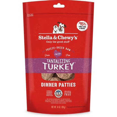 Stella and Chewys Turkey Frozen Patty Dog Food 6 lb
