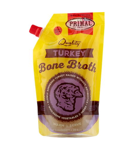 Primal Frozen Turkey Bone Broth for Dogs & Cats 20 oz