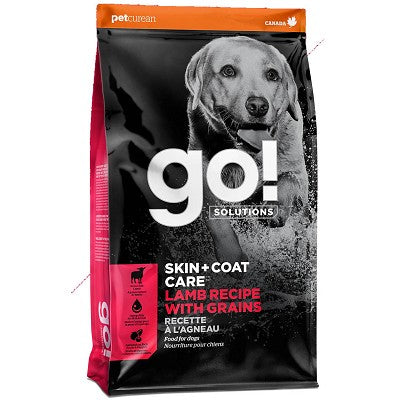 Go! Solutions Skin + Coat Care Lamb Recipe with Grains Dry Dog Food, 25 lb Bag