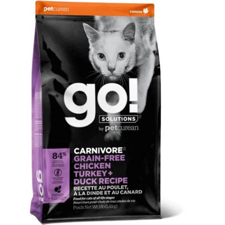 Go! Fit + Free Grain-Free Chicken, Turkey & Duck Recipe Dry Cat Food 16 lb