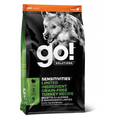 Petcurean Go! Sensitivities Limited Ingredient Grain Free Turkey Recipe Dry Dog Food 3lb bag