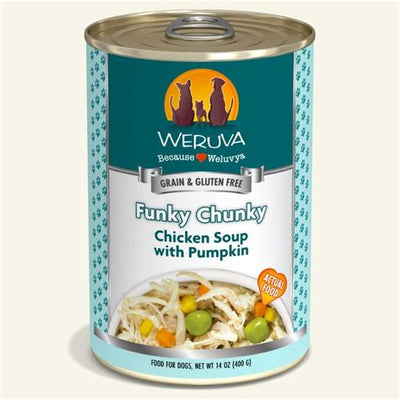 Funky Chunky chicken soup with pumpkin canned pet food