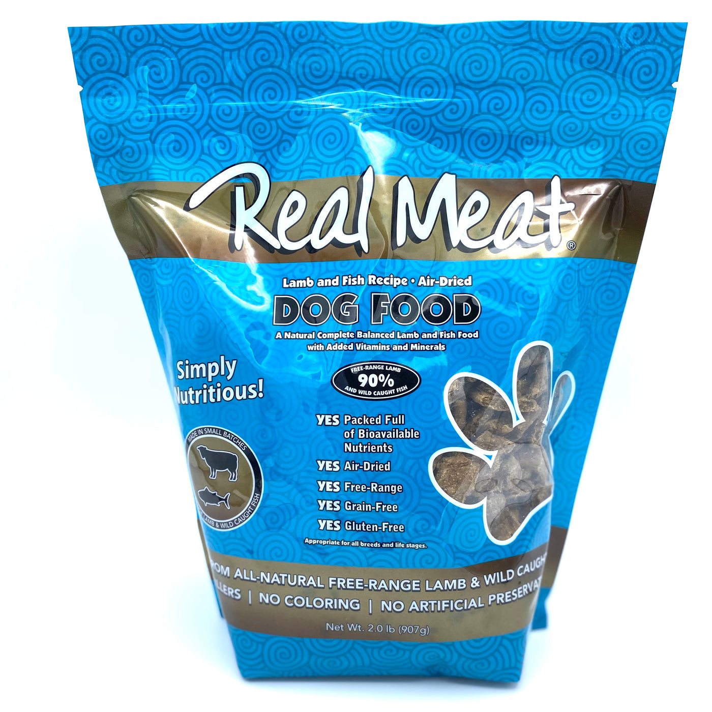Real Meat Lamb Fish Recipe Dog Food 2lb