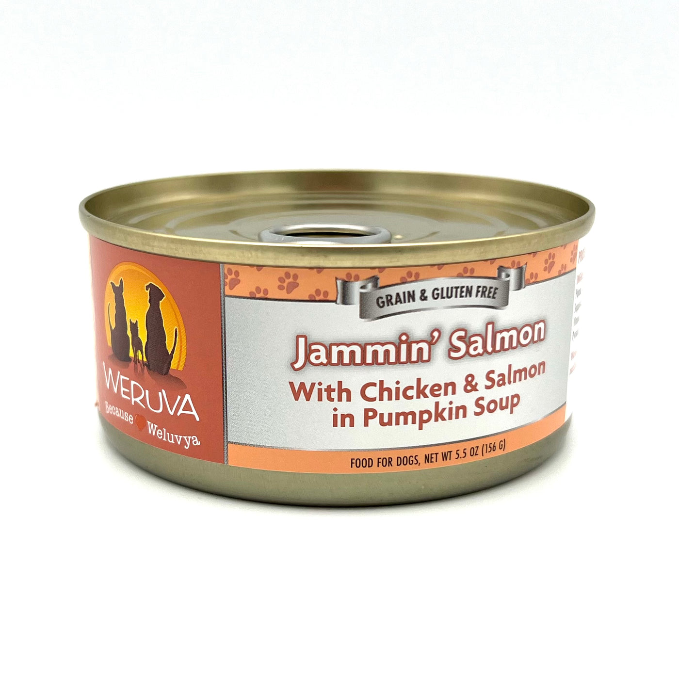 Weruva Jammin' Salmon with Chicken & Salmon in Pumpkin Soup Grain-Free Canned Dog Food 5.5 oz