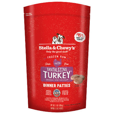 Stella & Chewy's Tantizling Turkey Frozen Patties 3lb
