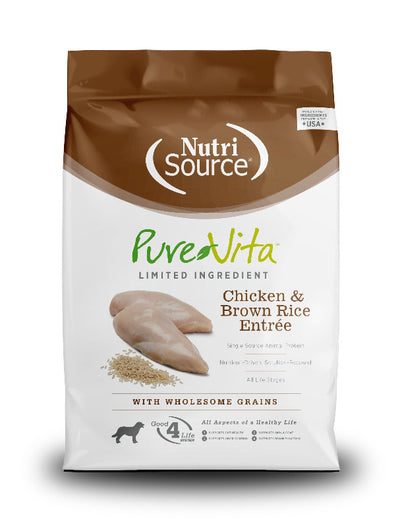 Pure Vita Chicken and Brown rice dry dog food