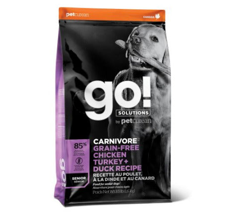 Go! Carnivore Grain Free Chicken, Turkey, Duck Senior 3.5lb
