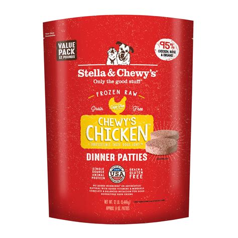 Stella & Chewy's Frozen Raw Dinner Patties 12 lb