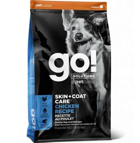 Go Skin and coat care chicken recipe dry dog food bag