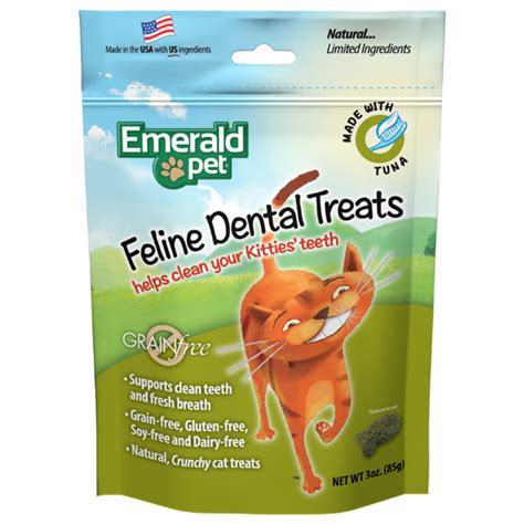 Emerald Pet Feline Dental Treat Tuna For Cats 3 oz