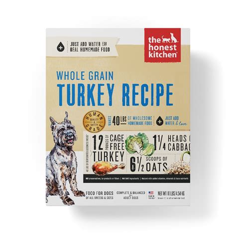 The Honest Kitchen Dehydrated Whole Grain Turkey Recipe Dog Food 10 lbs