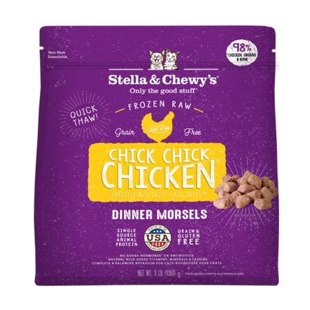 Stella & Chewy's Frozen Dinner Morsels Chicken Cat Food 3 lb